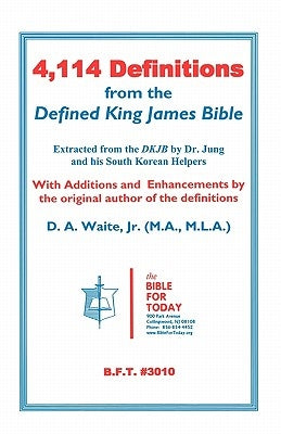 4,114 Definitions from the Defined King James Bible - Paperback | Diverse Reads
