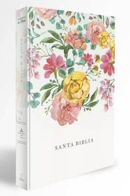 Biblia Reina Valera 1960 tamaño manual, tapa dura, flores rosadas / Spanish Bibl e RVR 1960 Handy Size, LP, HC, pink flowers - Hardcover | Diverse Reads