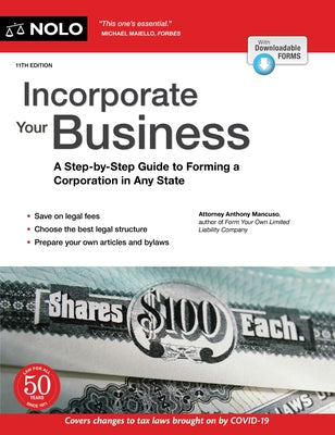 Incorporate Your Business: A Step-by-Step Guide to Forming a Corporation in Any State - Paperback | Diverse Reads