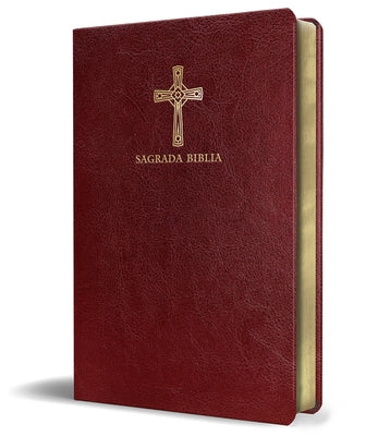 Biblia Católica en español. Símil piel vinotinto, tamaño compacto / Catholic Bible. Spanish-Language, Leathersoft, Wine, Compact - Hardcover | Diverse Reads