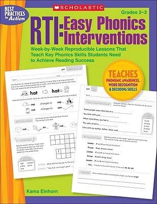 Rti: Easy Phonics Interventions: Week-By-Week Reproducible Lessons That Teach Key Phonics Skills Students Need to Achieve Reading Success - Paperback | Diverse Reads