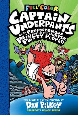 Captain Underpants and the Preposterous Plight of the Purple Potty People: Color Edition (Captain Underpants #8) - Hardcover | Diverse Reads