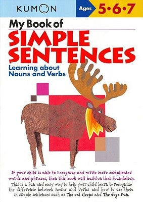 My Book of Simple Sentences (Kumon Series) - Paperback | Diverse Reads