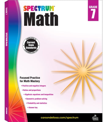Spectrum Math Workbook, Grade 7 - Paperback | Diverse Reads