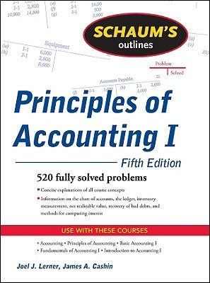 Schaum's Outline of Principles of Accounting I - Paperback | Diverse Reads