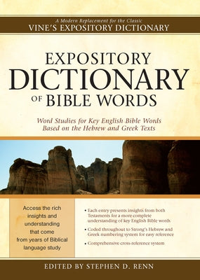 Expository Dictionary of Bible Words: Word Studies for Key English Bible Words Based on the Hebrew and Greek Texts - Hardcover | Diverse Reads