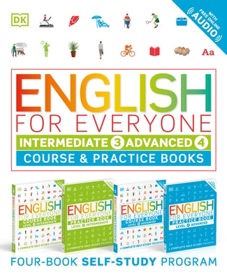 English for Everyone: Intermediate and Advanced Box Set: Course and Practice Books-Four-Book Self-Study Program - Paperback | Diverse Reads