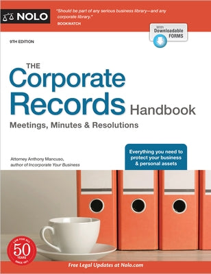 Corporate Records Handbook, The: Meetings, Minutes & Resolutions - Paperback | Diverse Reads