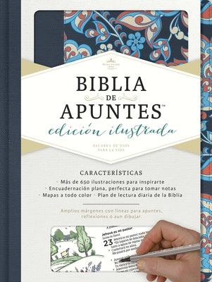 Rvr 1960 Biblia de Apuntes, Edición Ilustrada, Tela En Rosado Y Azul - Hardcover | Diverse Reads