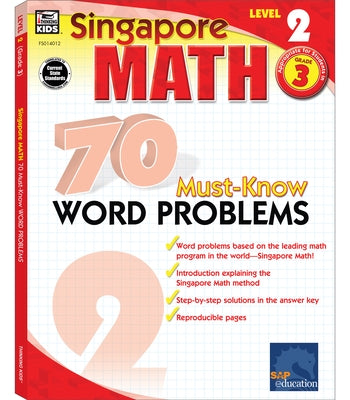 70 Must-Know Word Problems, Grade 3 - Paperback | Diverse Reads