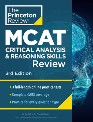 Princeton Review MCAT Critical Analysis and Reasoning Skills Review, 3rd Edition: Complete CARS Content Prep + Practice Tests - Paperback | Diverse Reads