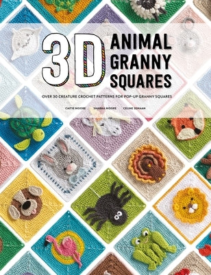 3D Animal Granny Squares: Over 30 creature crochet patterns for pop-up granny squares - Paperback | Diverse Reads