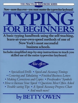 Typing for Beginners: A Basic Typing Handbook Using the Self-Teaching, Learn-at-Your-Own-Speed Methods of One of New York's Most Successful Business Schools - Paperback | Diverse Reads