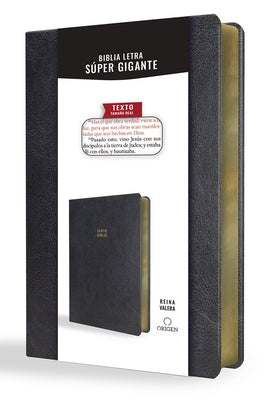 Biblia Reina Valera letra súper gigante, símil piel negro / Spanish Bible Reina Valera Super Giant Print, Black Leathersoft - Paperback | Diverse Reads