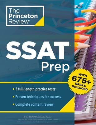Princeton Review SSAT Prep: 3 Practice Tests + Review & Techniques + Drills - Paperback | Diverse Reads
