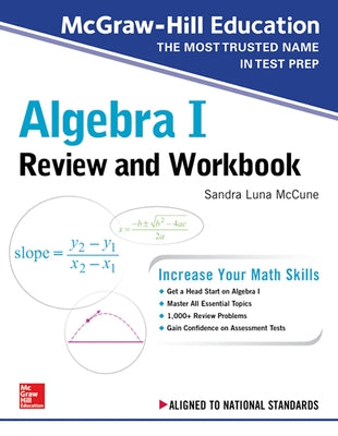 McGraw-Hill Education Algebra I Review and Workbook - Paperback | Diverse Reads