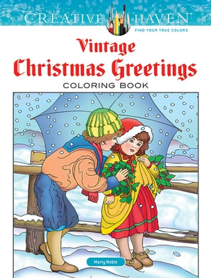 Creative Haven Vintage Christmas Greetings Coloring Book - Paperback | Diverse Reads