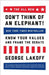 The ALL NEW Don't Think of an Elephant!: Know Your Values and Frame the Debate - Paperback | Diverse Reads