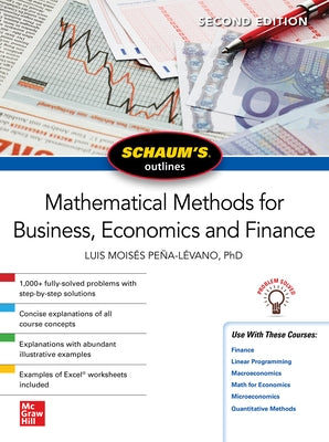 Schaum's Outline of Mathematical Methods for Business, Economics and Finance, Second Edition - Paperback | Diverse Reads