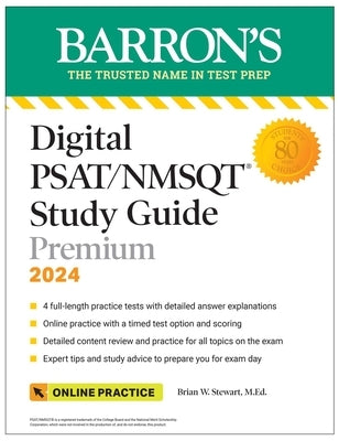 Digital Psat/NMSQT Study Guide Premium, 2024: 4 Practice Tests + Comprehensive Review + Online Practice - Paperback | Diverse Reads