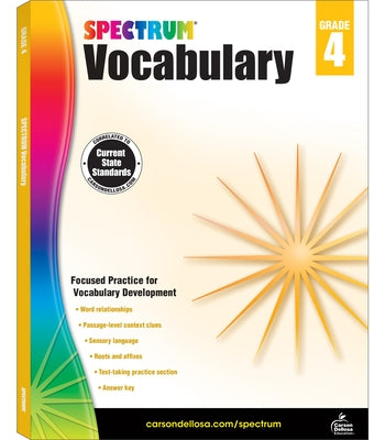 Spectrum Vocabulary, Grade 4 - Paperback | Diverse Reads