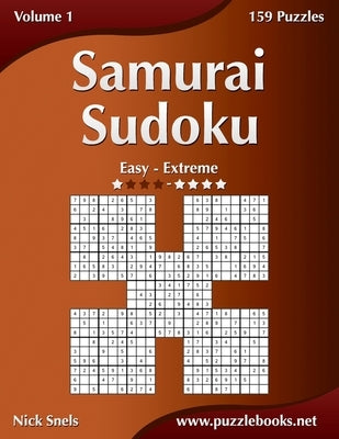 Samurai Sudoku - Easy to Extreme - Volume 1 - 159 Puzzles - Paperback | Diverse Reads