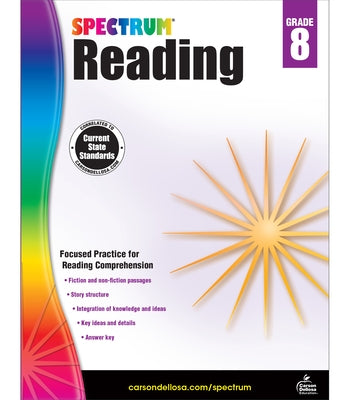 Spectrum Reading Workbook, Grade 8 - Paperback | Diverse Reads