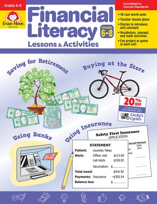 Financial Literacy Lessons and Activities, Grade 6 - 8 Teacher Resource - Paperback | Diverse Reads