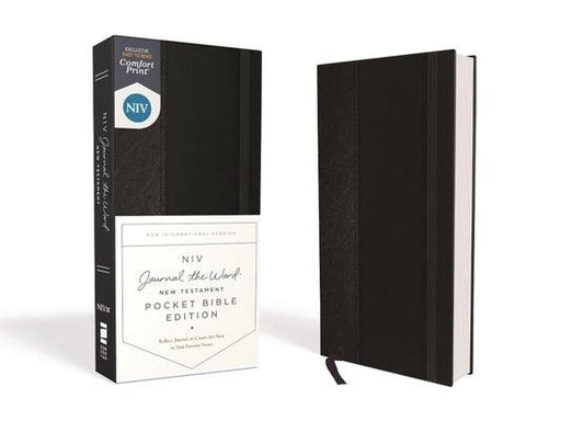 Niv, Journal the Word New Testament (Perfect for Note-Taking), Pocket Bible Edition, Hardcover, Black, Red Letter, Comfort Print - Hardcover | Diverse Reads
