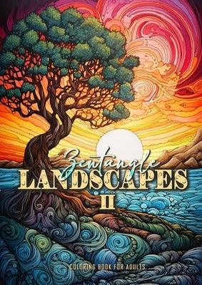 Zentangle Landscapes Coloring Book for Adults 2: Landscape Coloring Book for adults 2 beautiful zentangle landscapes and nature scenes zentangle lands - Paperback | Diverse Reads